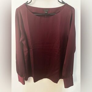 Ann Taylor Crew Neck Blouse in Mauve Rose